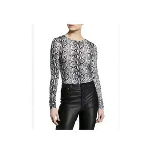 Alice + Olivia Delaina Snakeskin Crop Size Size M